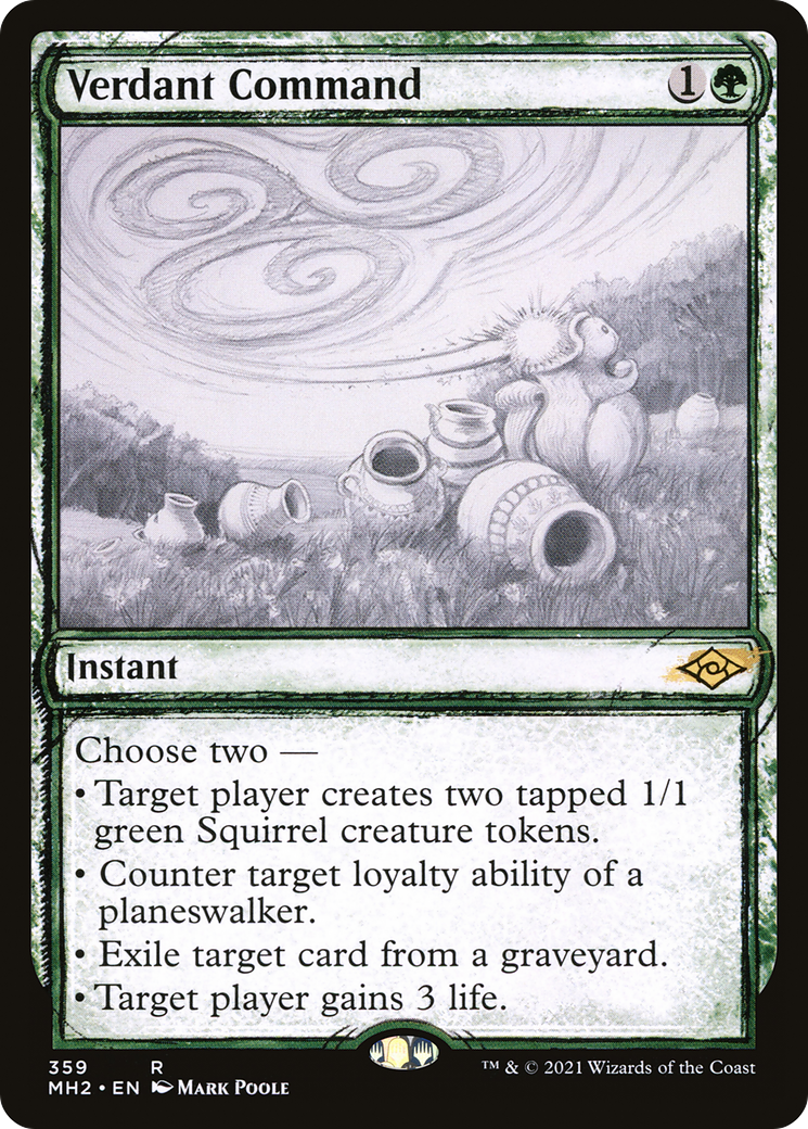 Verdant Command (Showcase) (MH2-359) - Modern Horizons 2: (Showcase) Foil