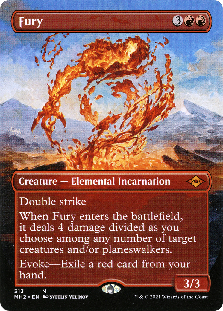 Fury (Borderless) (MH2-313) - Modern Horizons 2 (Borderless) Foil