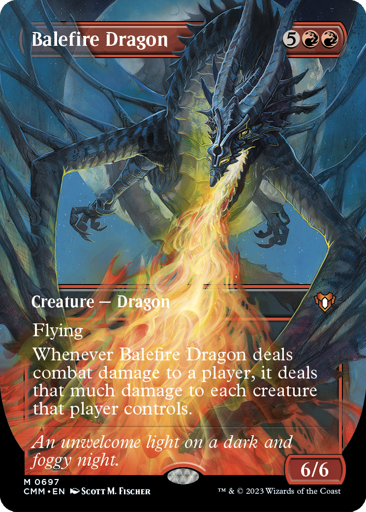 Balefire Dragon (Borderless) (CMM-697) - Commander Masters (Borderless) Foil