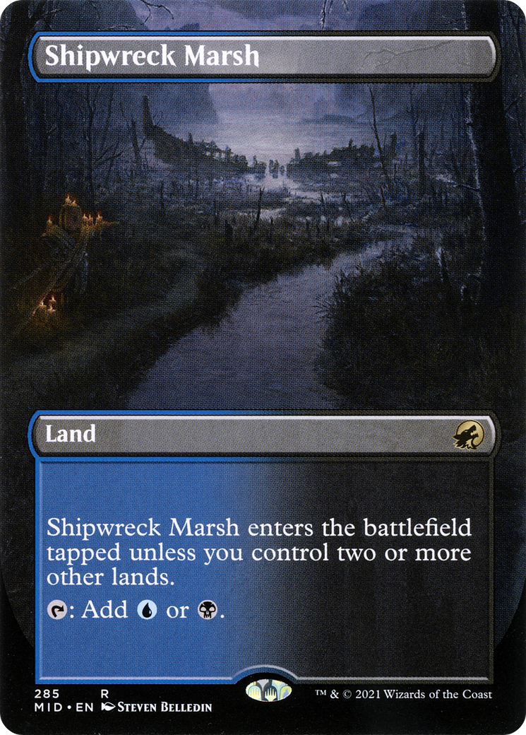 Shipwreck Marsh (Borderless) (MID-285) - Innistrad: Midnight Hunt (Borderless) Foil