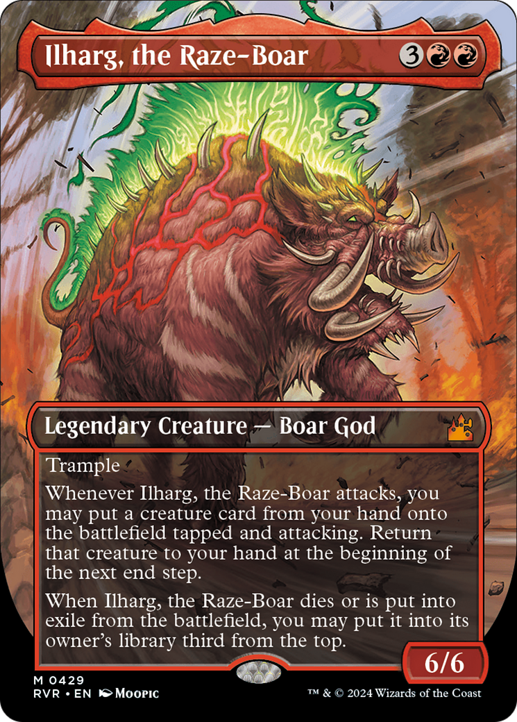 Ilharg, the Raze-Boar (Anime Borderless) (RVR-429) - Ravnica Remastered (Borderless)