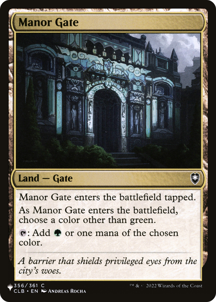 Manor Gate (LIST-356/361) - The List