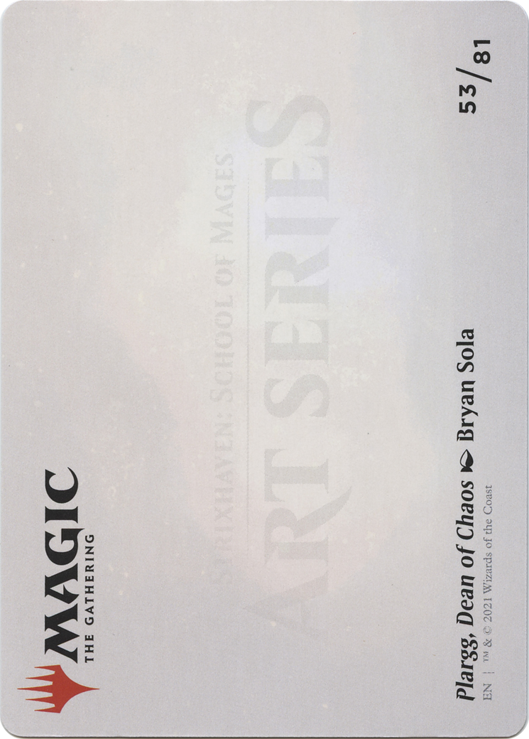 Plargg, Dean of Chaos // Plargg, Dean of Chaos (ASTX-053) - Strixhaven Art Series (Borderless)