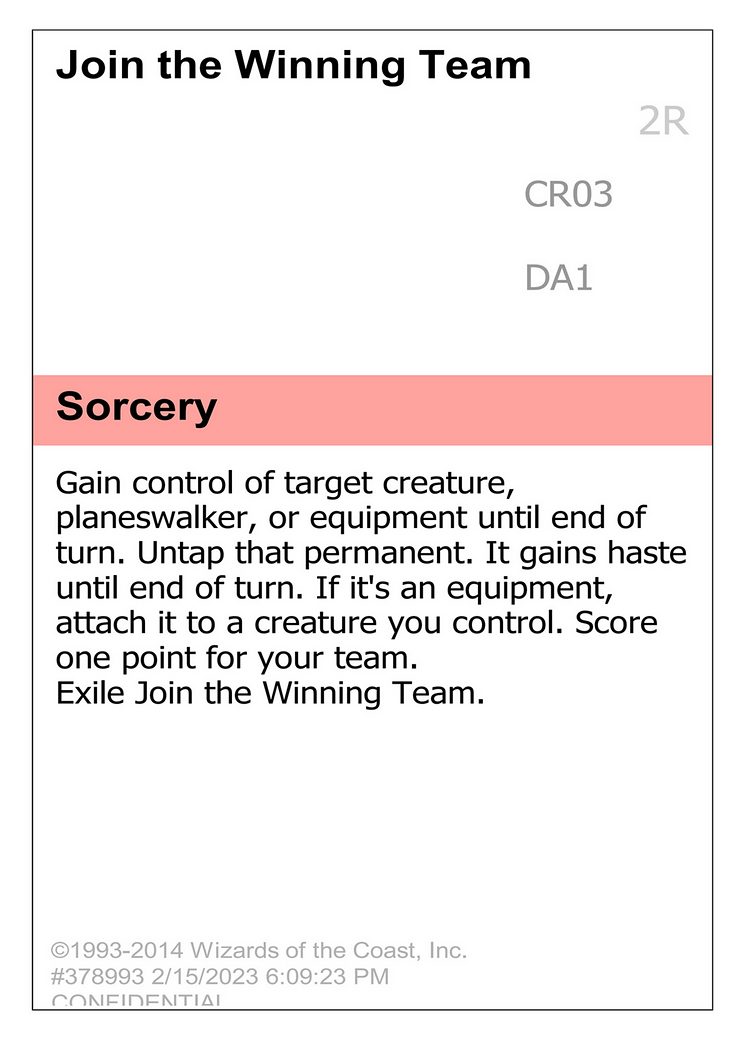Join the Winning Team (UNK-CR03D) - Unknown Event