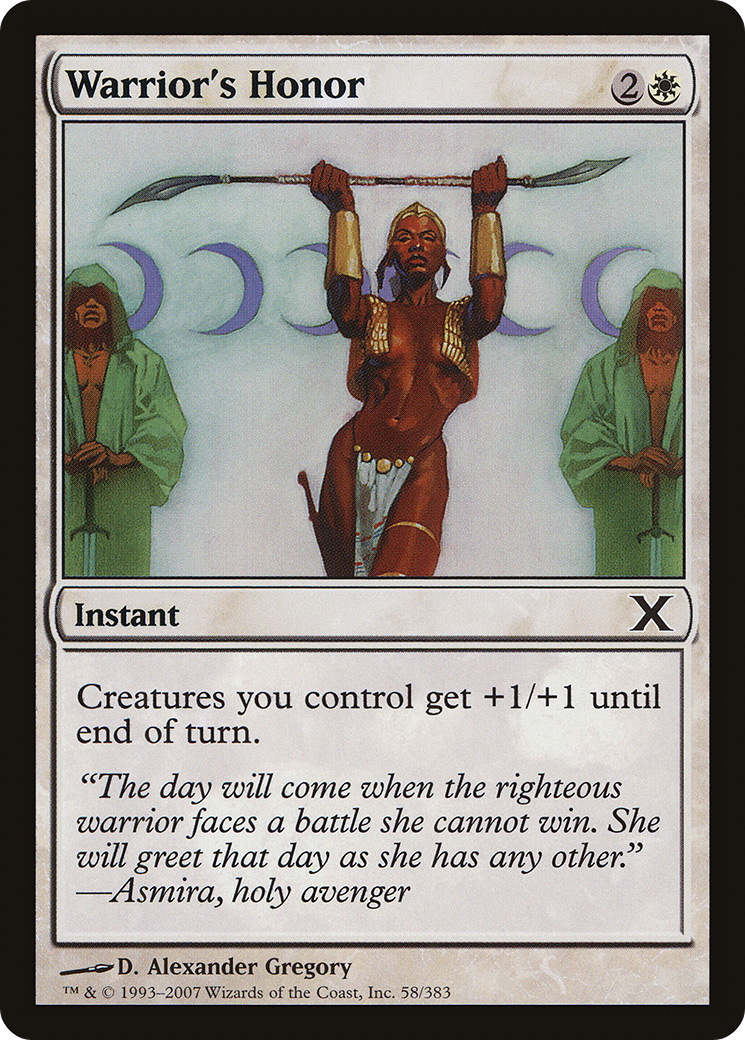 Warrior's Honor (10E-058) - Tenth Edition Foil