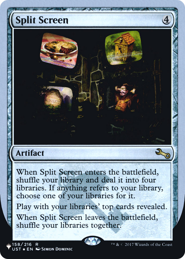 Split Screen (LIST-158/216) - The List (Unfinity Foil Edition) Foil