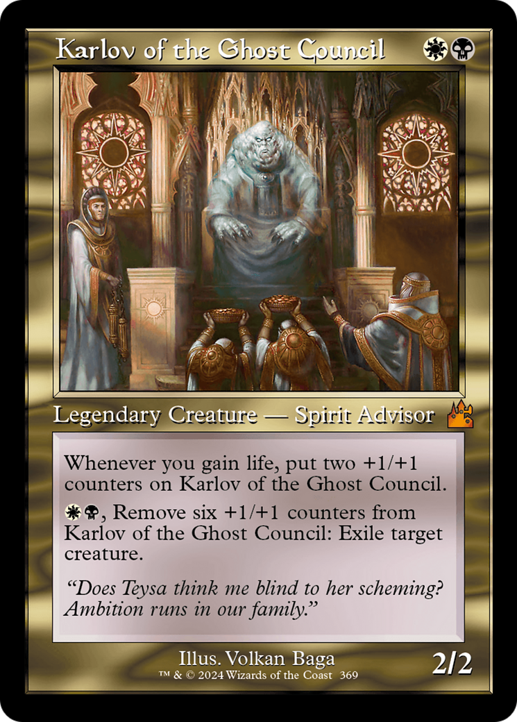 Karlov of the Ghost Council (Retro Frame) (RVR-369) - Ravnica Remastered Foil