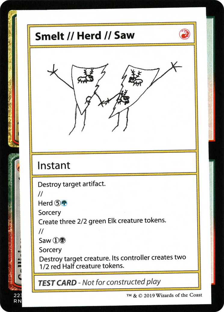 Smelt // Herd // Saw (No PW Symbol) (CMB1-100) - Mystery Booster Playtest Cards 2021