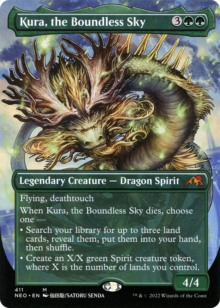 Kura, the Boundless Sky (Borderless) (NEO-411) - Kamigawa: Neon Dynasty (Borderless)