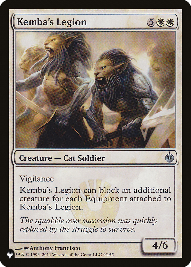 Kemba's Legion (LIST-MBS-9) - The List