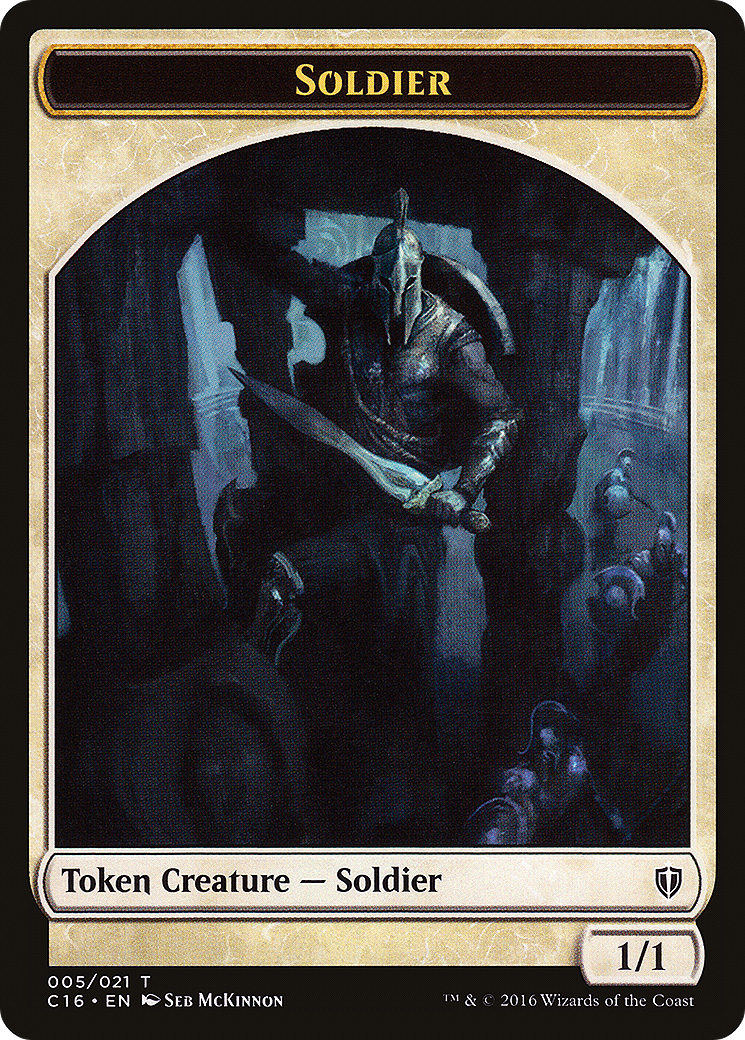 Soldier // Squid Double-Sided Token (C16-5 // 8) - Commander 2016 Tokens