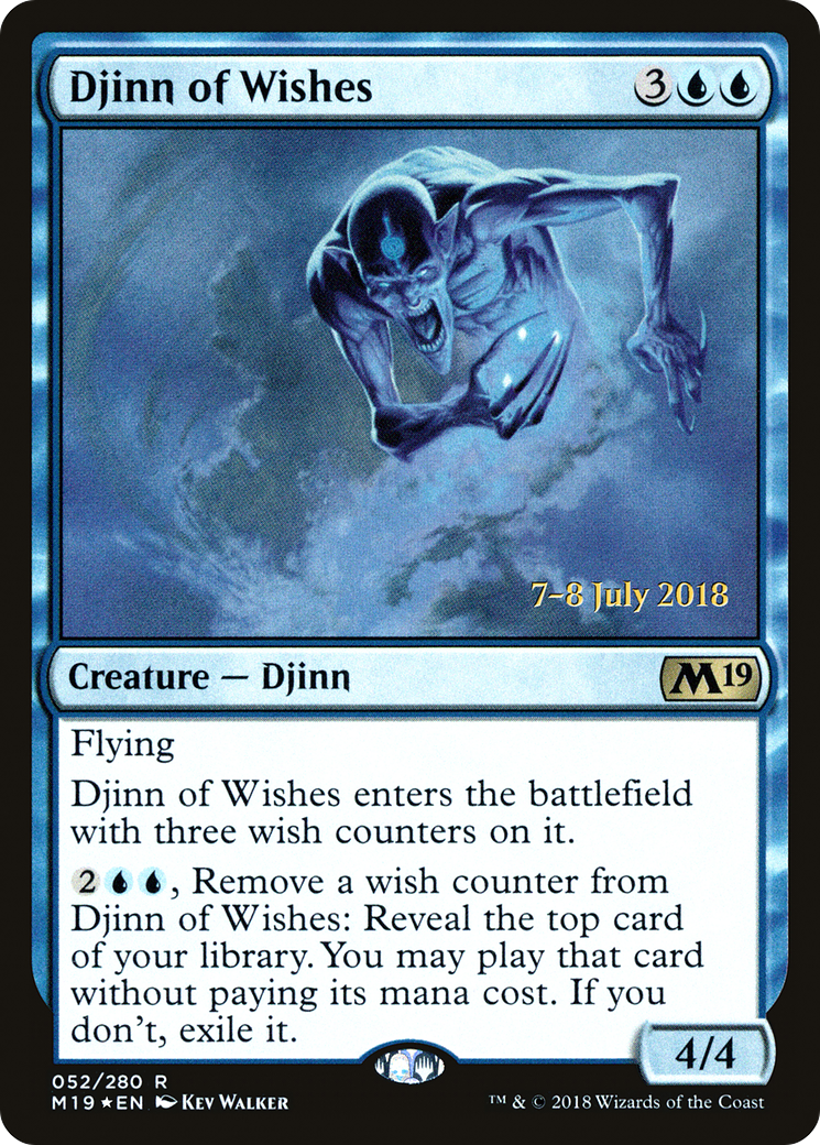 Djinn of Wishes (PRE-052) - Core Set 2019 Promos Foil