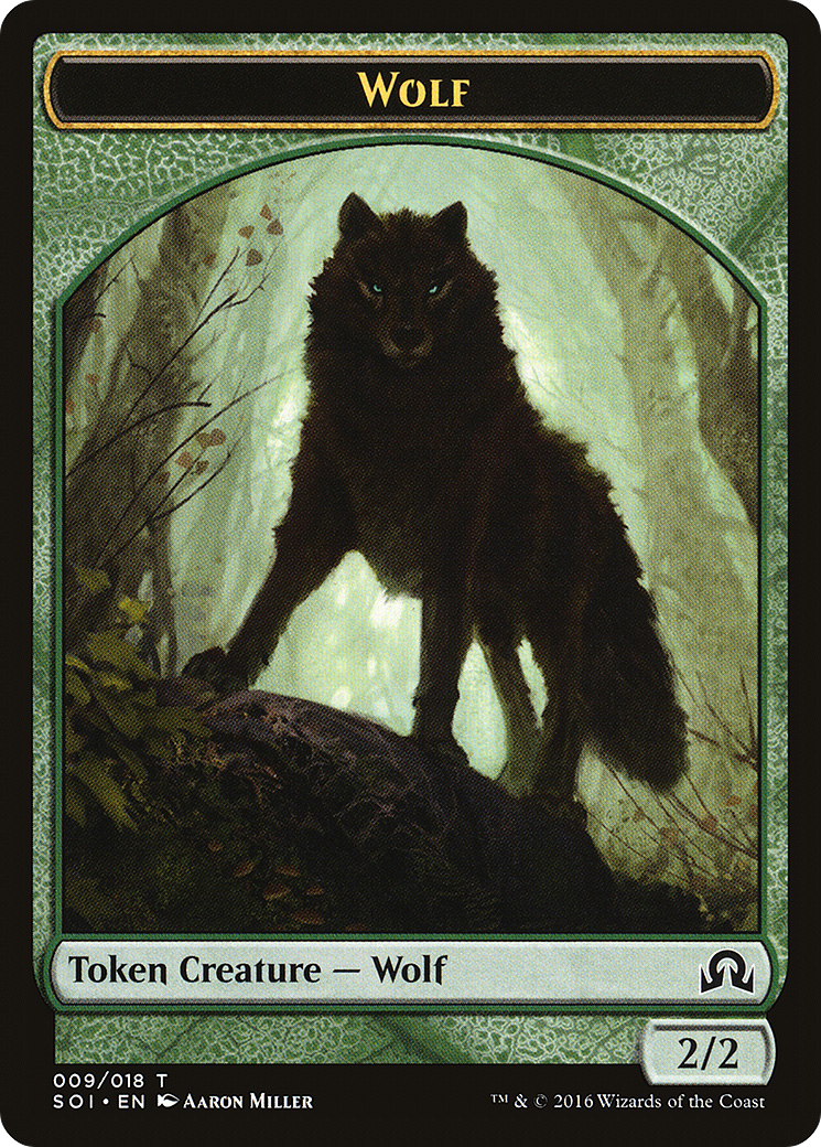 Wolf Token (SOI-009) - Shadows over Innistrad Tokens