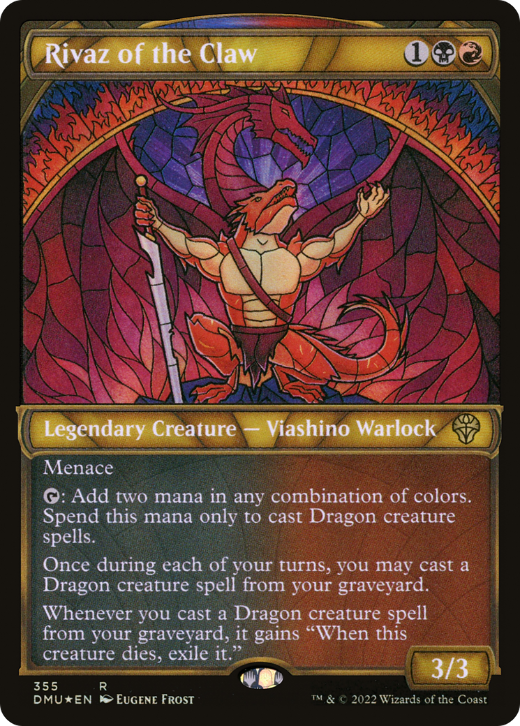 Rivaz of the Claw (Textured Foil) (DMU-355) - Dominaria United: (Showcase) Foil