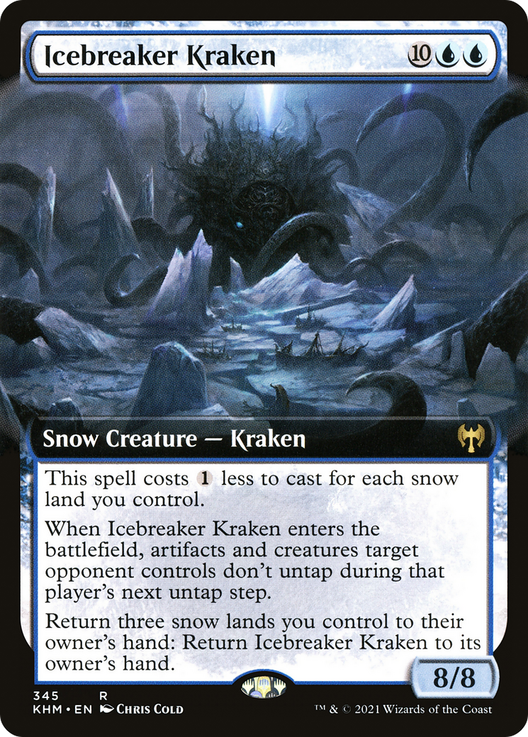 Icebreaker Kraken (Extended Art) (KHM-345) - Kaldheim: (Extended Art, snow)