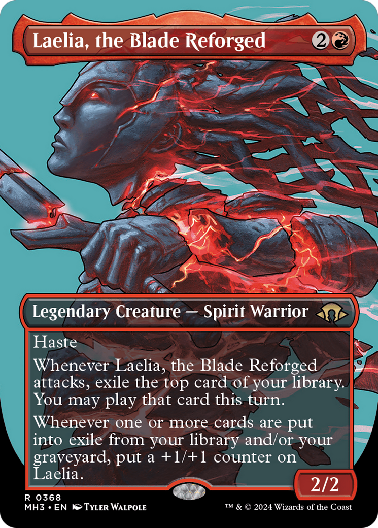 Laelia, the Blade Reforged (Borderless) (MH3-368) - Modern Horizons 3 (Borderless) Foil