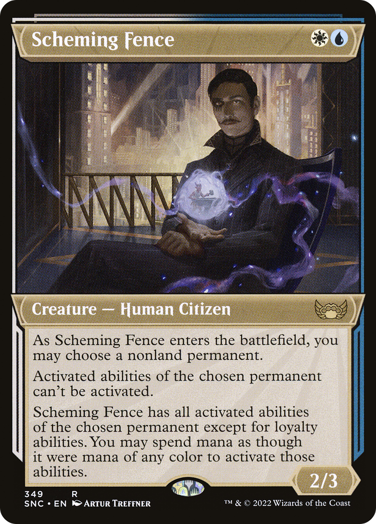 Scheming Fence (Showcase) (SNC-349) - Streets of New Capenna: (Showcase) Foil