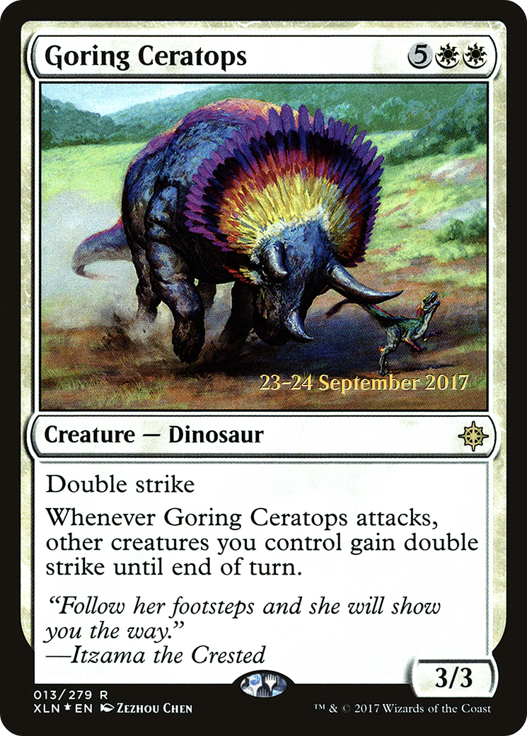 Goring Ceratops (PRE-013) - Ixalan Promos Foil