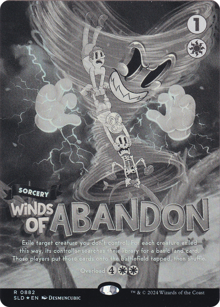 Winds of Abandon (Black & White Foil) (SLD-882) - Secret Lair Drop (Borderless) Foil