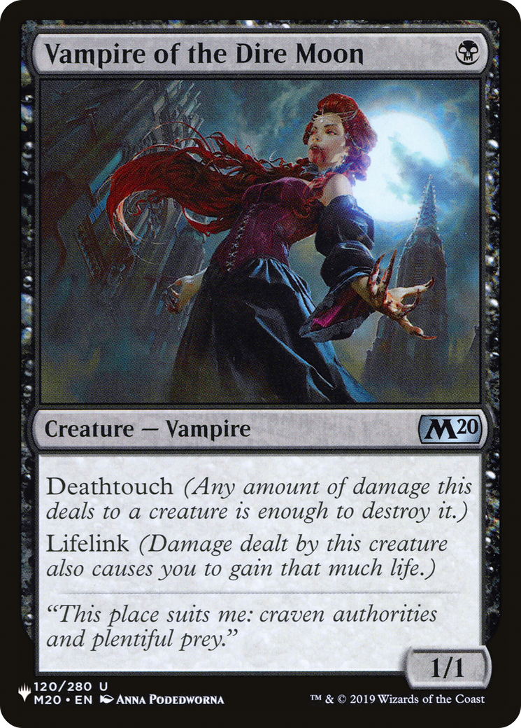 Vampire of the Dire Moon (LIST-120/280) - The List