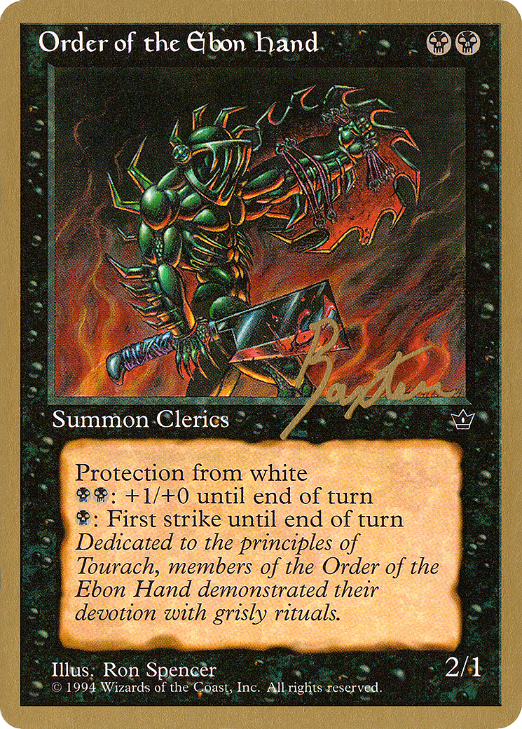 Order of the Ebon Hand (Spencer) - 1996 George Baxter (FEM) (WCD-) - Pro Tour Collector Set