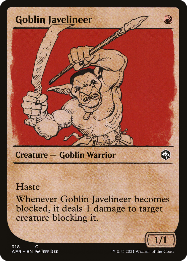 Goblin Javelineer (Showcase) (AFR-318) - Adventures in the Forgotten Realms: (Showcase) Foil