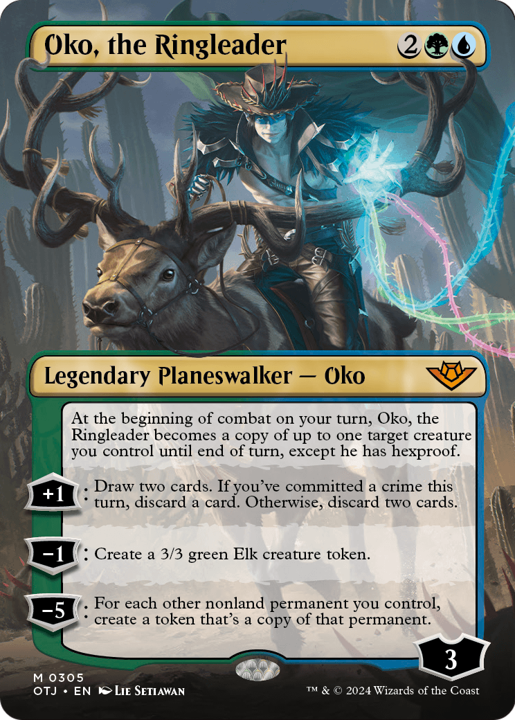 Oko, the Ringleader (Borderless) (OTJ-305) - Outlaws of Thunder Junction (Borderless)