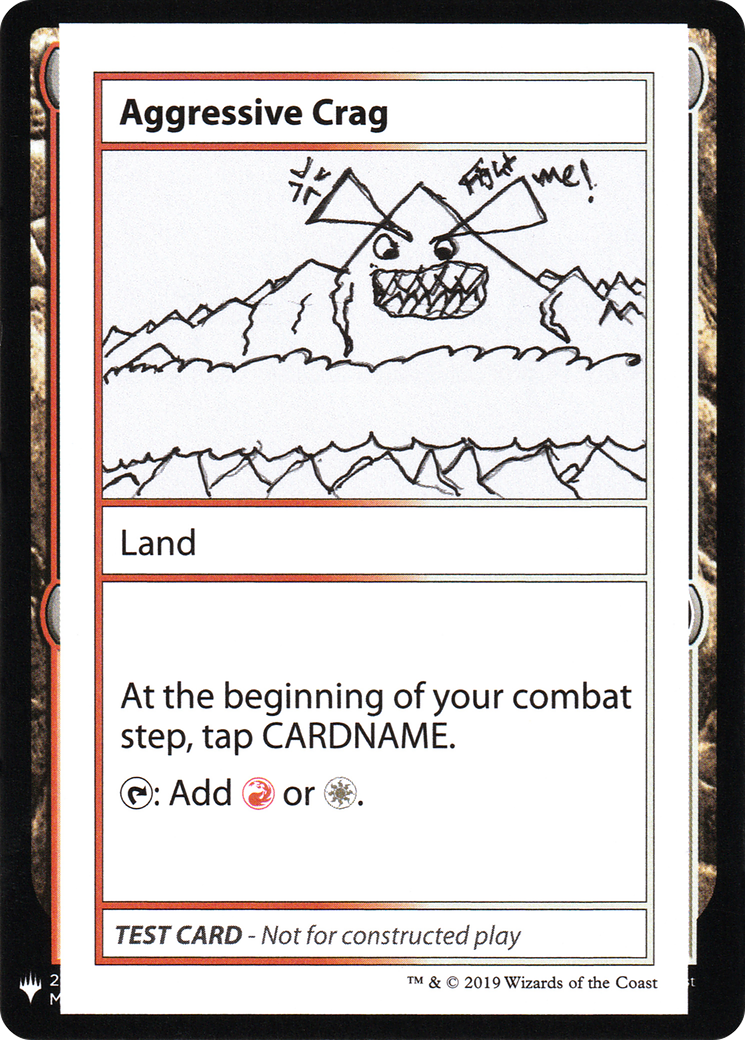 Aggressive Crag (CMB1-) - Mystery Booster Playtest Cards 2019