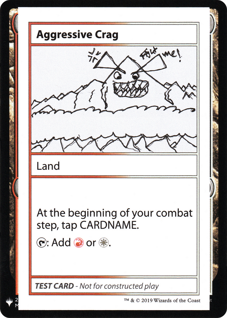 Aggressive Crag (CMB1-) - Mystery Booster Playtest Cards 2019