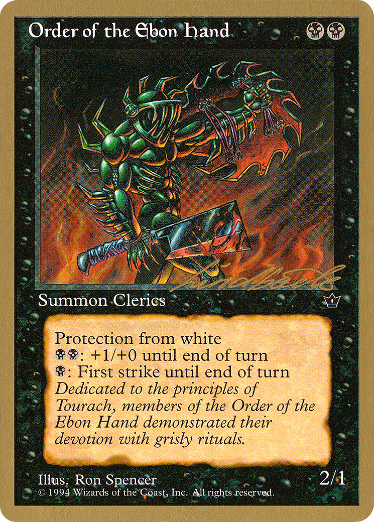 Order of the Ebon Hand (Spencer) - 1996 Leon Lindback (FEM) (WCD-) - Pro Tour Collector Set