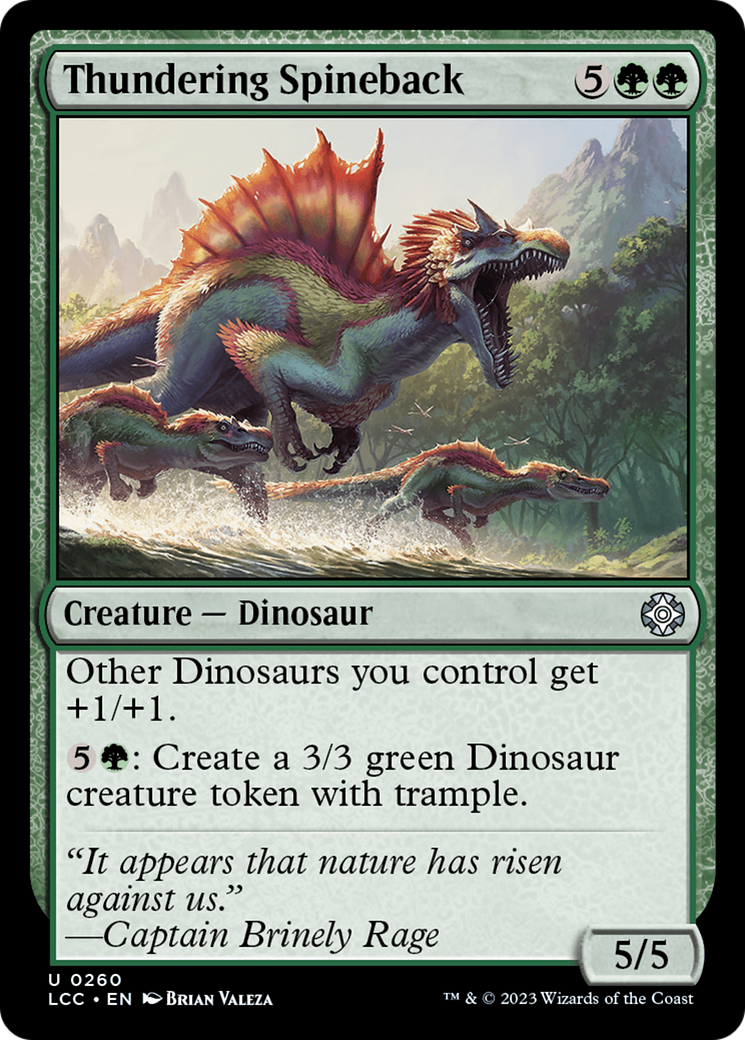 Thundering Spineback (LCC-260) - The Lost Caverns of Ixalan Commander