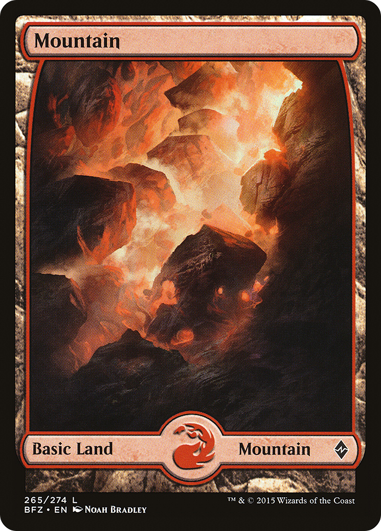 Mountain (265) - Full Art (BFZ-265) - Battle for Zendikar