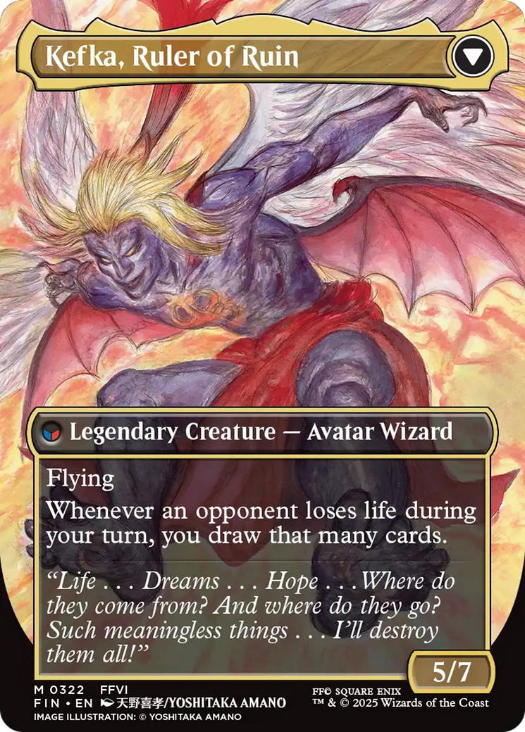Kefka, Court Mage (0322) (Borderless) (FIN-322) - FINAL FANTASY (Borderless) Foil