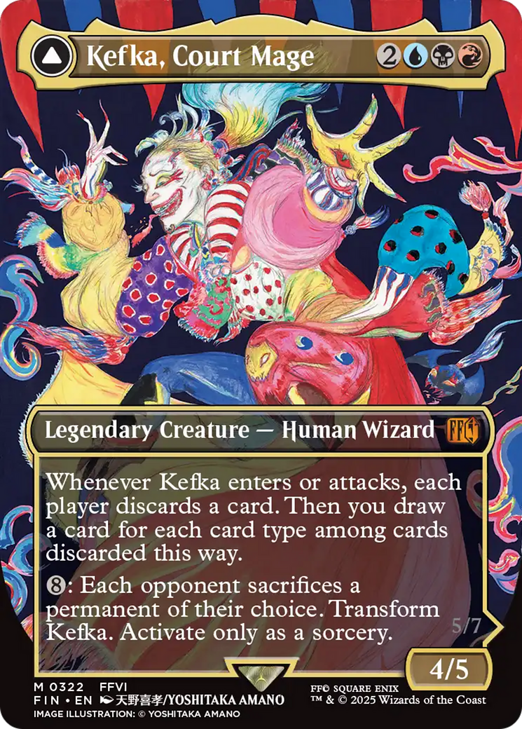 Kefka, Court Mage (0322) (Borderless) (FIN-322) - FINAL FANTASY (Borderless) Foil