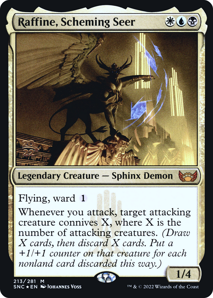 Raffine, Scheming Seer (PRE-213) - Streets of New Capenna Promos Foil