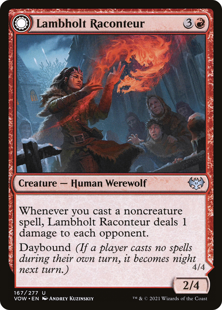 Lambholt Raconteur (VOW-167) - Innistrad: Crimson Vow: (Double Faced Transform)