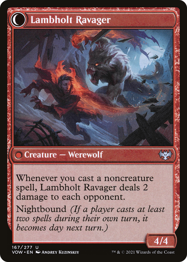 Lambholt Raconteur (VOW-167) - Innistrad: Crimson Vow: (Double Faced Transform) Foil