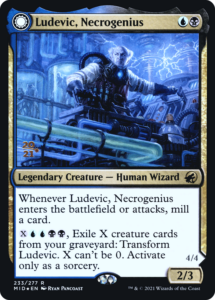 Ludevic, Necrogenius (PRE-233) - Innistrad: Midnight Hunt Promos: (Double Faced Transform) Foil