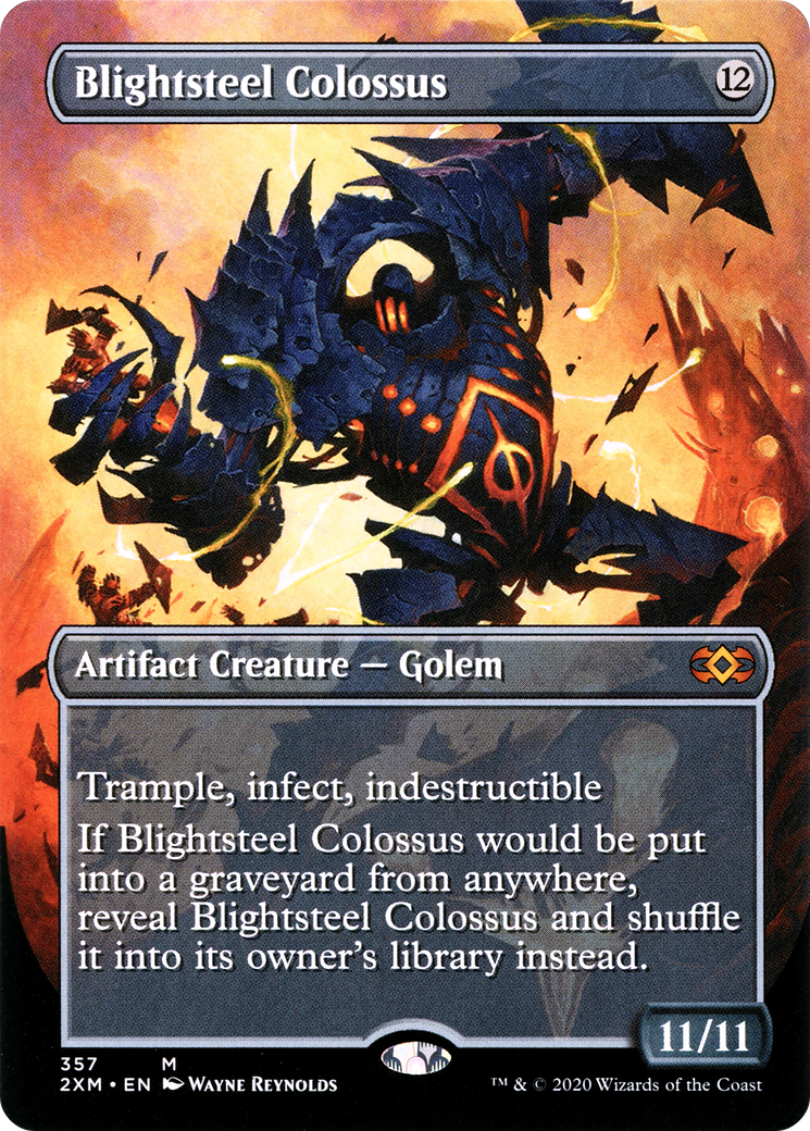 Blightsteel Colossus (Borderless) (2XM-357) - Double Masters (Borderless) Foil