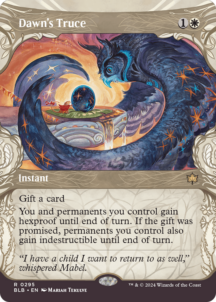 Dawn's Truce (Showcase) (BLB-295) - Bloomburrow: (Showcase) (Borderless) Foil