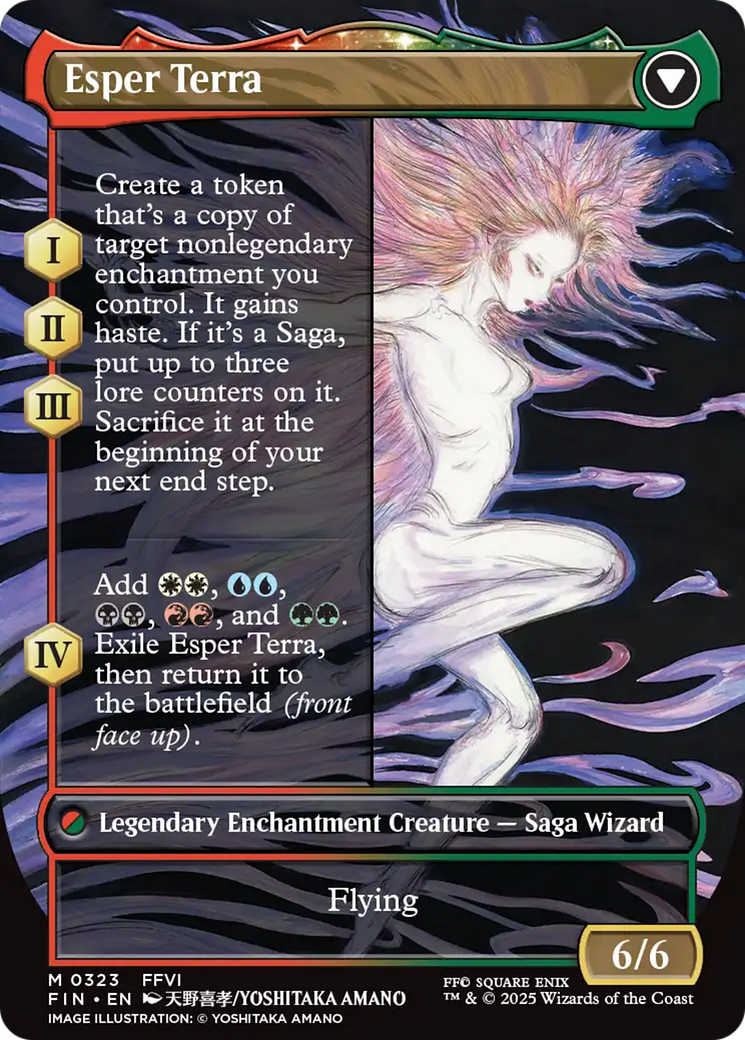 Terra, Magical Adept (Borderless) (FIN-323) - FINAL FANTASY: (enchantment) (Borderless)