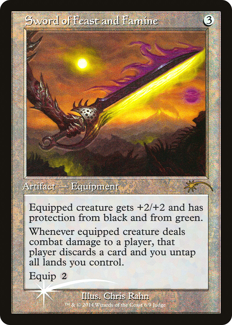Sword of Feast and Famine (JDG-006) - Judge Gift Cards 2014 Foil