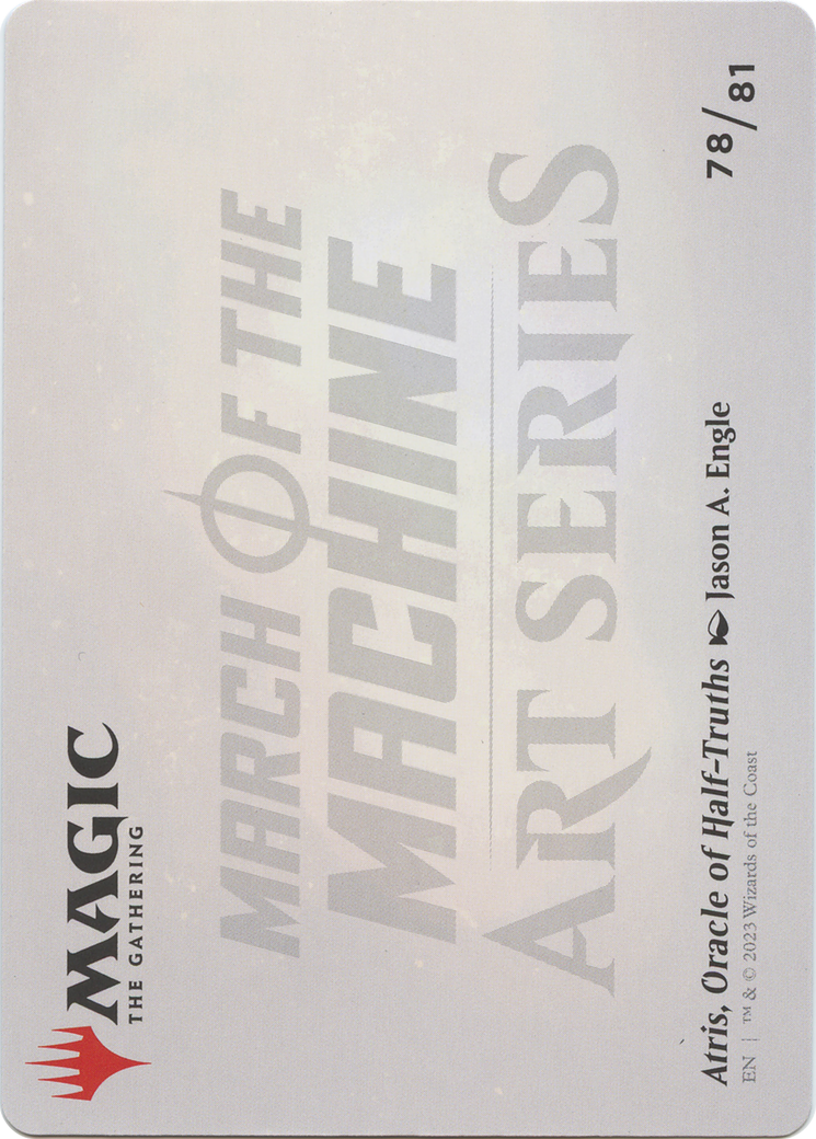 Atris, Oracle of Half-Truths // Atris, Oracle of Half-Truths (AMOM-078) - March of the Machine Art Series (Borderless) Foil