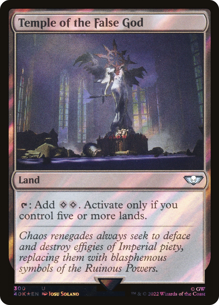 Temple of the False God (Surge Foil) (40K-300) - Warhammer 40,000 Commander Foil