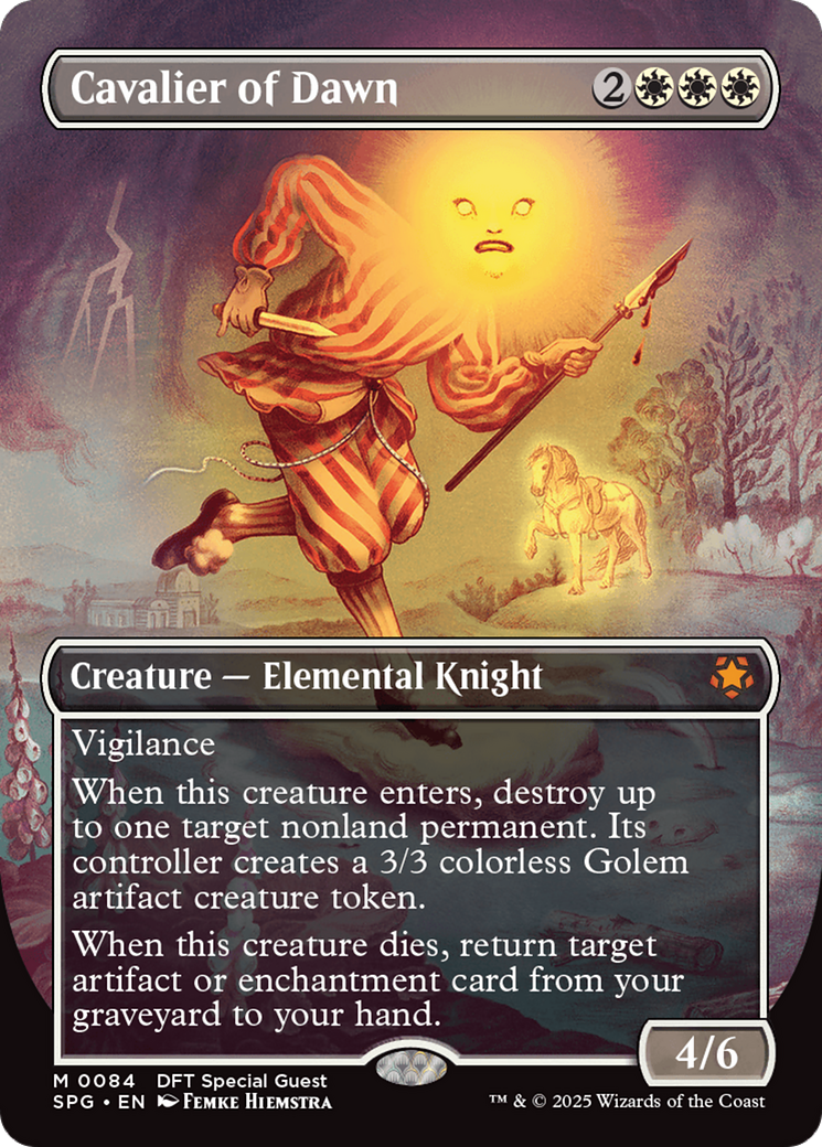 Cavalier of Dawn (Borderless) (SPG-084) - Special Guests (Borderless) Foil