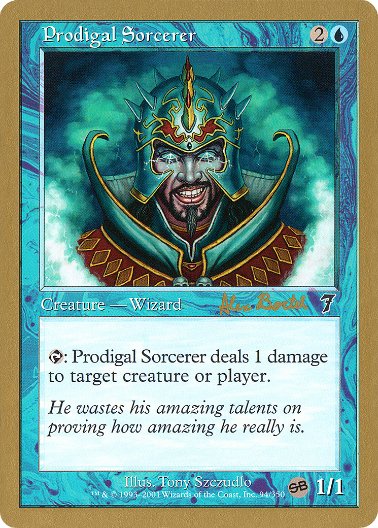 Prodigal Sorcerer - 2001 Alex Borteh (7ED) (SB) (WCD-) - World Championship Decks 2001