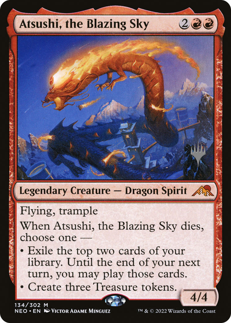 Atsushi, the Blazing Sky (PPNEO-134) - Kamigawa: Neon Dynasty Promos Foil