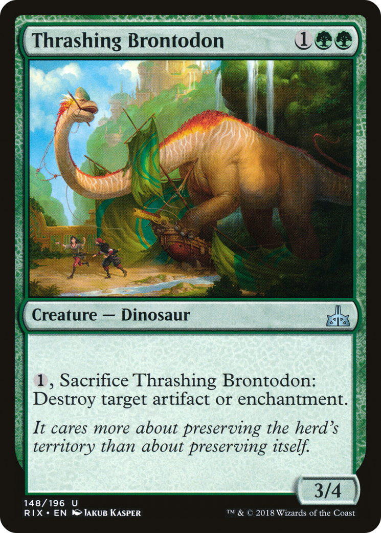 Thrashing Brontodon (RIX-148) - Rivals of Ixalan