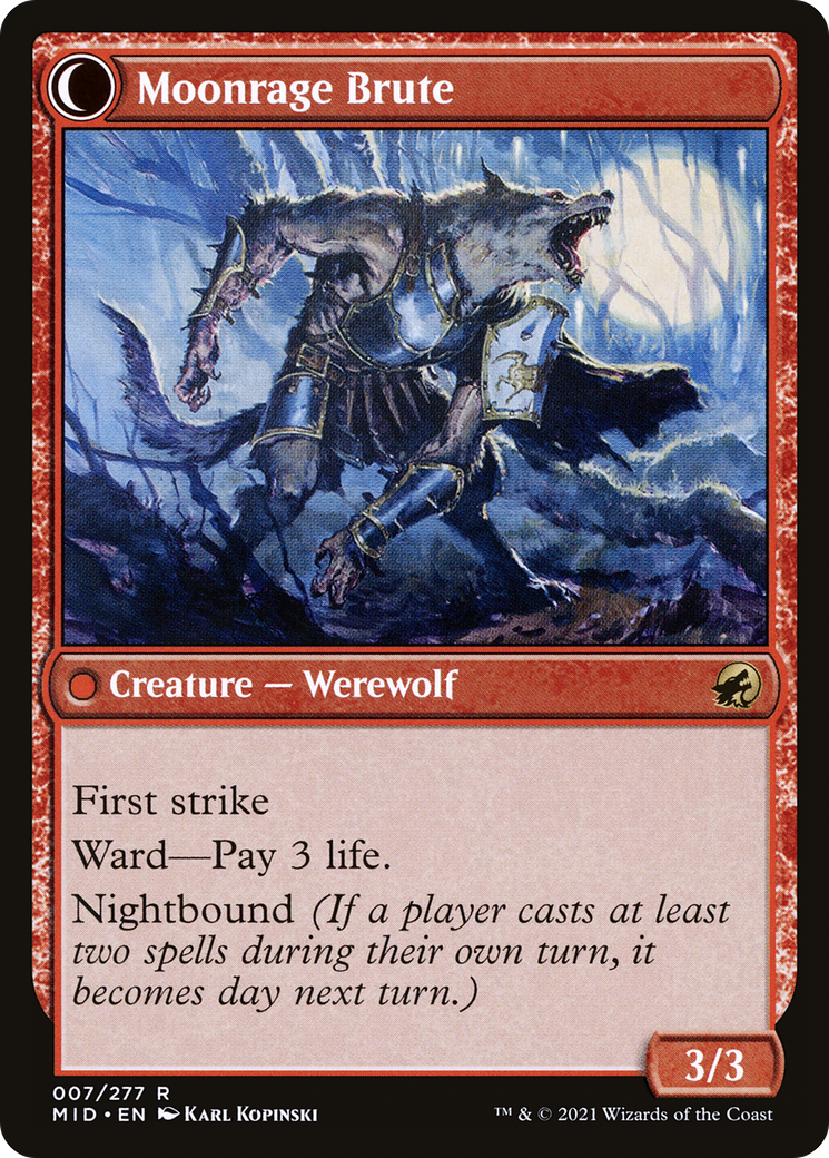 Brutal Cathar (MID-007) - Innistrad: Midnight Hunt: (Double Faced Transform)