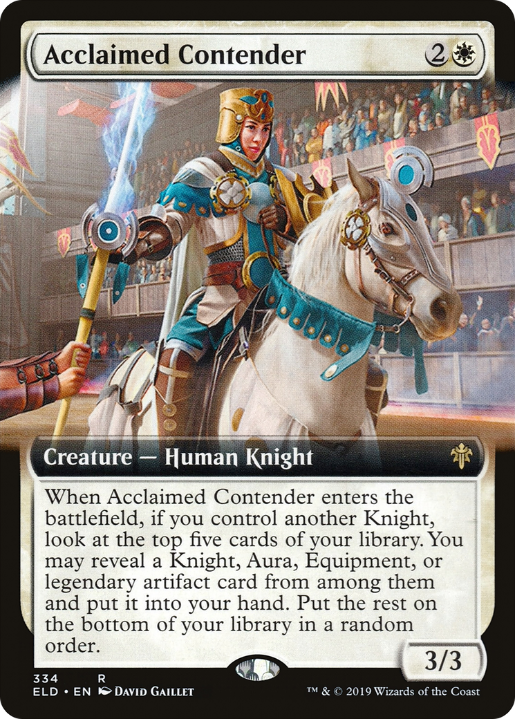 Acclaimed Contender (Extended Art) (ELD-334) - Throne of Eldraine: (Extended Art) Foil